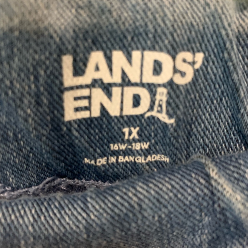 Land’s End comfort denim pants for women. Size 1X, pre-owned. Elastic waist - Picture 4 of 12